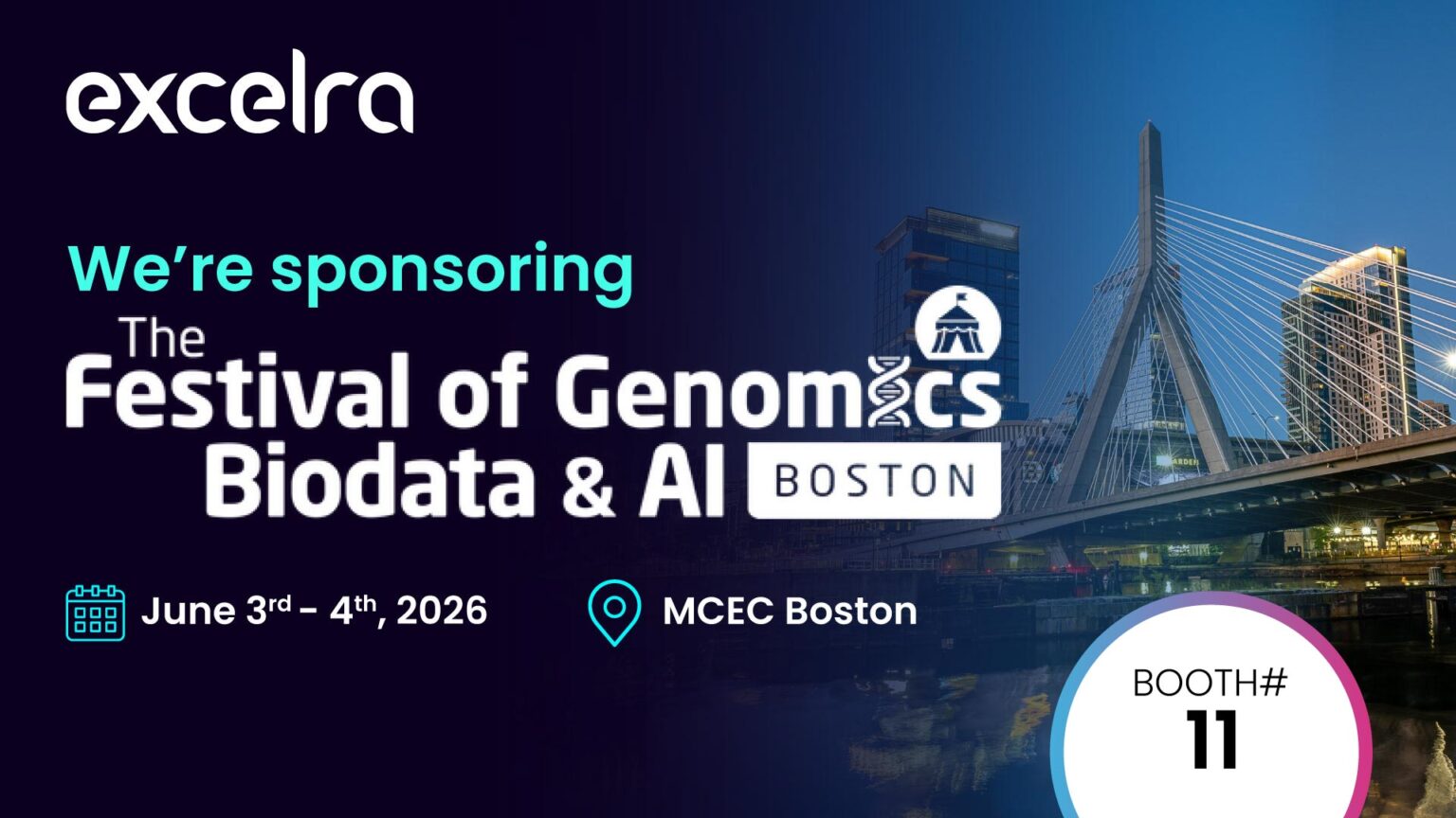 Excelra at Festival of Genomics & Biodata 2026 | Booth 65 Boston